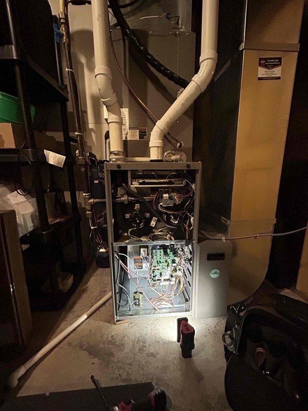Completed routine furnace tune-up and preventative maintenance inspection as part of recurring heating system service agreement. Performed comprehensive system evaluation including safety checks, combustion analysis, and component testing. All equipment operating within normal parameters with no deficiencies identified; detailed findings documented on service form.