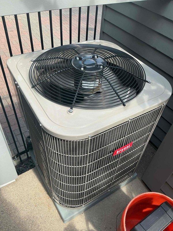 Responded to vague error message displayed at thermostat indicating potential AC malfunction. Performed comprehensive system diagnostics including blower fan speed verification, temperature split measurement (17 degrees), refrigerant pressure analysis, and electrical component testing of fan motor, compressor, capacitor, and contactor—all components tested within normal operating parameters. Subcooling measured slightly low and liquid line temperature slightly elevated, though system pressures remained acceptable. Removed restrictive air filter contributing to minor airflow restriction. System continued operating normally throughout diagnostic process with no fault codes recurring. Recommended installation of MERV 8 rated filter with quarterly replacement schedule to maintain optimal airflow and system performance. Unit confirmed fully operational upon service completion.