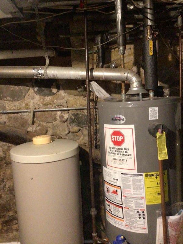 Responded to gas leak investigation at water heater location. Previous service provider had identified potential leak at gas valve and branch line. Replaced defective gas shutoff valve serving the water heater with new unit. Performed comprehensive leak testing on all gas connections and piping throughout the system. No additional leaks detected during thorough inspection and testing procedures. All gas connections secured and verified safe for operation.