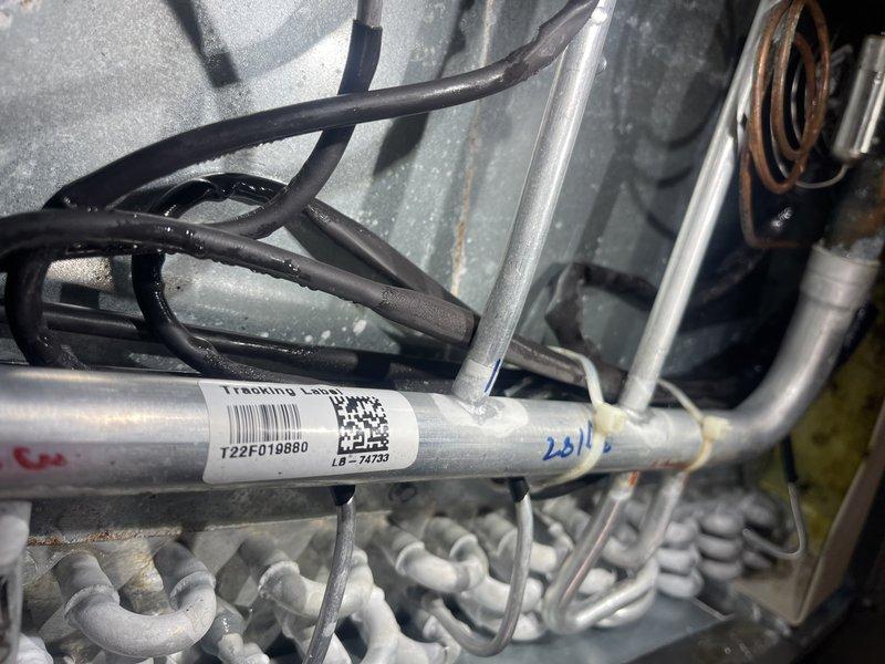 Responded to service call for leaking evaporator coil in HVAC system. Diagnosed refrigerant leak at evaporator coil and determined replacement was necessary. Removed failed evaporator coil and installed new replacement unit. Evacuated system to proper vacuum levels, recharged with appropriate refrigerant amount, and added UV dye for future leak detection. Verified all connections were secure and system operation was restored to manufacturer specifications with proper cooling performance.