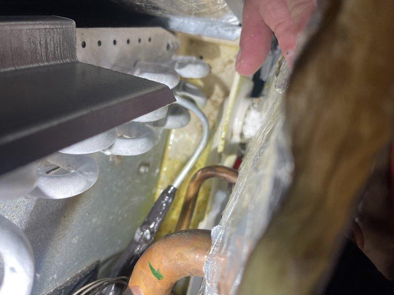 Responded to service call for leaking evaporator coil in HVAC system. Diagnosed refrigerant leak at evaporator coil and determined replacement was necessary. Removed failed evaporator coil and installed new replacement unit. Evacuated system to proper vacuum levels, recharged with appropriate refrigerant amount, and added UV dye for future leak detection. Verified all connections were secure and system operation was restored to manufacturer specifications with proper cooling performance.