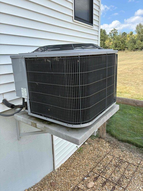 Completed comprehensive air conditioning preventive maintenance tune-up on residential outdoor condenser unit. Performed standard seasonal maintenance procedures including system inspection, cleaning, and operational testing as documented on tune-up checklist. Unit operating normally with no deficiencies identified at time of service.