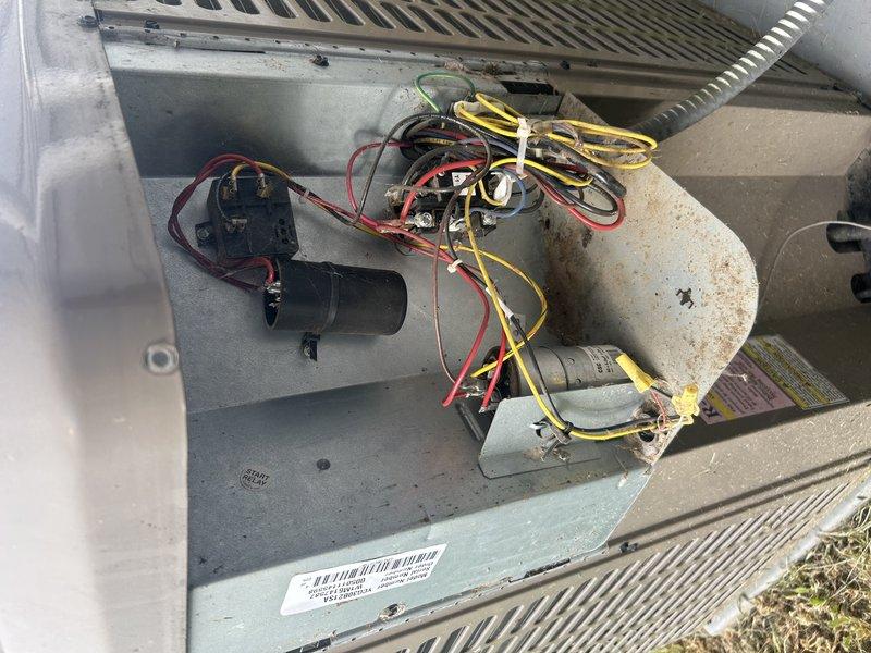 Responded to service call for noisy condenser fan motor on York unit. Upon arrival, discovered the York condenser utilizes a separate condenser fan motor and control module configuration. Attempted to install replacement condenser fan motor but encountered compatibility issue with electrical connector not matching existing module plug. Determined both the motor and module assembly require replacement to ensure proper fit and function. Temporarily reinstalled original motor and module, which remains operational despite excessive noise, to maintain system function until correct parts arrive. Ordered compatible condenser fan motor and control module for return visit to complete repair.