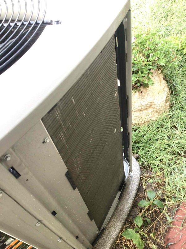 Completed comprehensive AC tune-up on 2-year-old system and confirmed unit operating within normal parameters. Discovered severely clogged air filter that had been in service for approximately 2 years, which was restricting airflow and reducing system efficiency. Temporarily installed a 1-inch filter to maintain proper operation until homeowner replaces with appropriate permanent filter.