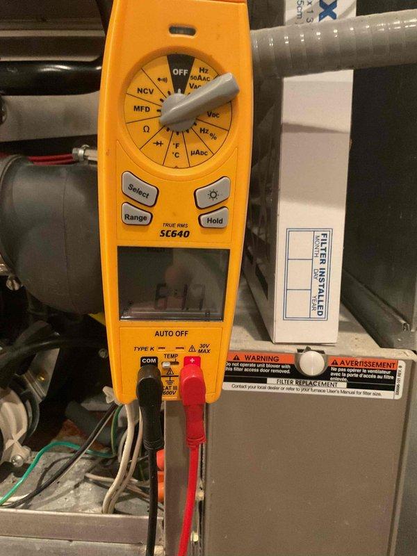 Performed annual heating maintenance on residential HVAC system including furnace, humidifier, HRV, and GFP inspection. During routine tune-up, discovered a hole in the heat exchanger, which poses a safety hazard due to potential carbon monoxide leakage. Red tagged and shut off the furnace per safety protocols to prevent operation until heat exchanger replacement can be completed.