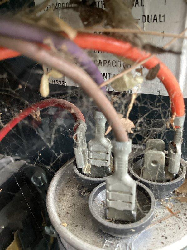 Completed annual preventative maintenance agreement covering both cooling and heating systems. Performed comprehensive inspection and maintenance on one air conditioning unit and one boiler system. All equipment was found to be operating within normal parameters with no deficiencies noted. Photographically documented interior cabinet condition of air handler showing condensate pump assembly, drainage lines, and insulation integrity, as well as electrical components including capacitor and terminal connections.