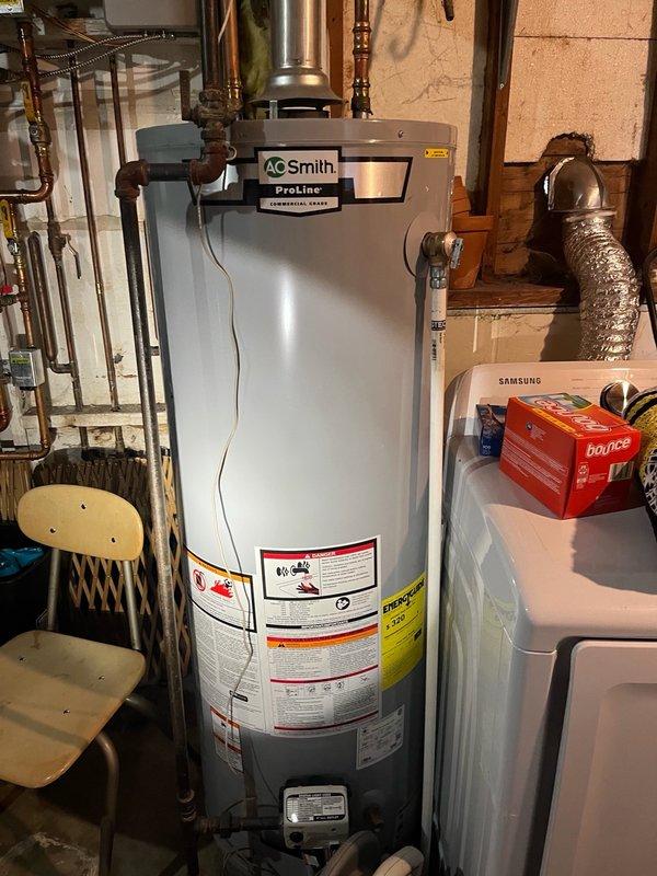 Completed comprehensive plumbing inspection of residential property including mechanical room and utility areas. Inspected AO Smith ProLine water heater, verified proper copper piping connections, shutoff valves, and plumbing infrastructure including water filtration system components. All systems found to be in operational condition with no immediate concerns identified.