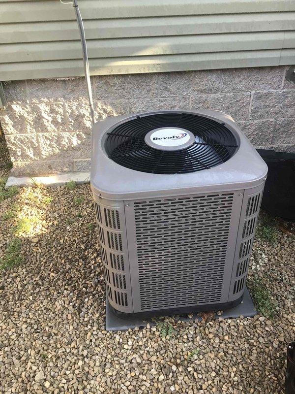 Completed scheduled maintenance on Revolv brand air conditioning system with no reported issues. Performed comprehensive AC tune-up including washing the outdoor condenser unit to remove debris and buildup, and conducted complete electrical testing to verify proper system operation. Unit confirmed to be working properly with all components functioning within normal parameters.