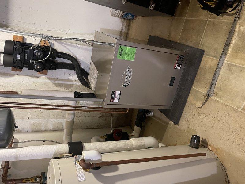 Responded to no cooling complaint on geothermal heat pump system. Upon arrival, found thermostat water temperature control incorrectly set to heating mode instead of cooling mode, preventing system from operating. Corrected thermostat settings and cycled unit multiple times to verify proper operation. Performed complete cooling season tune-up and maintenance inspection per rewards membership agreement. Checked refrigerant pressures and temperature differentials on geothermal unit - all readings within manufacturer specifications. Inspected air handler, ductwork connections, and associated components. System tested and left in proper working order with cooling function restored.