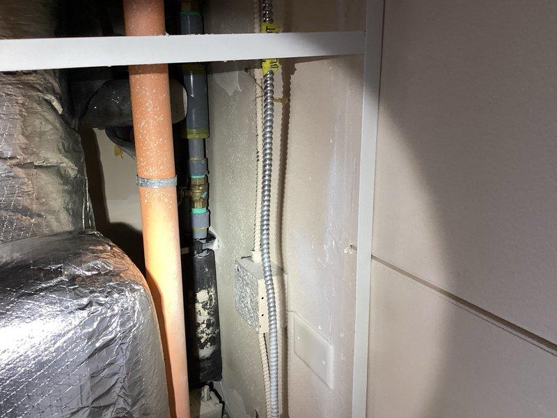 Responded to emergency dispatch for leaking ball valve and investigated multiple active leaks throughout the building's plumbing system. Upon inspection, identified several failure points including compromised CPVC fittings, leaking brass ball valves, and defective PEX adapters showing signs of moisture intrusion. Documented all leak locations with photographic evidence showing affected copper piping, gas line connections, and various plumbing components in mechanical spaces. Coordinated with supervisor to prepare comprehensive repair estimate addressing all identified leak points requiring replacement and remediation.