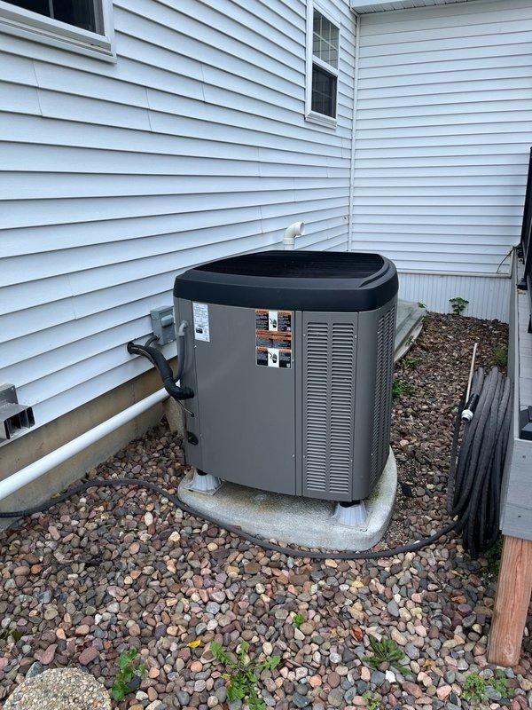 Performed comprehensive AC tune-up on Lennox CX35-48C-6F-20 system. Replaced MERV 16 16x25x5 filter, inspected blower assembly and evaporator coil confirming proper drainage, performed routine electrical inspection on outdoor unit, and cleaned condenser coil. System tested in maximum cooling mode for 15 minutes, achieving greater than 25-degree temperature differential with all components operating within normal parameters.