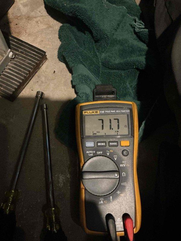 Completed annual heating and cooling maintenance visit on 16-year-old Trane furnace and AC system including one furnace and two gas fireplaces. Inspection revealed cracked heat exchanger with elevated temperature rise caused by excess oxygen entering the flame, confirmed by fluctuating O2 readings during combustion analysis. All other furnace components tested satisfactory including ignition system, flame safety controls, clean blower wheel, control board, clear condensate line, pressure switches, and replaced air filter. AC system inspection showed evaporator coil clean, capacitor and contactor in good condition, proper refrigerant charge, acceptable amp draws, and temperature drop within specification at 20 degrees. Performed safety shutdown due to cracked heat exchanger, documented findings with photos, completed parts form for Trane heat exchanger replacement estimate, reviewed all available options with homeowner, and scheduled follow-up with service advisor.