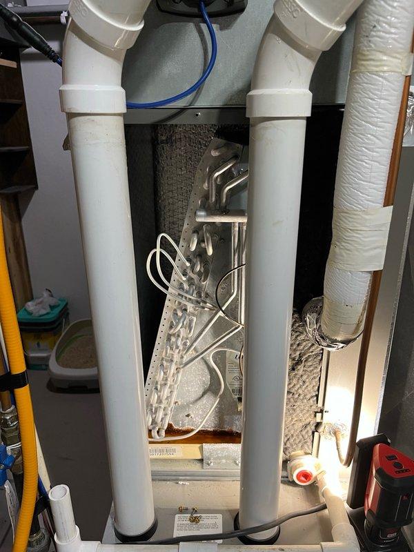 Performed comprehensive AC tune-up on 8-year-old Lennox system with no customer concerns reported. Replaced dirty air filter with customer-supplied unit, verified blower and evaporator coil were clean with proper drainage, and confirmed all electrical components at outdoor unit were within manufacturer specifications. Cleaned condenser coil, tested system operation for 15 minutes achieving over 20° temperature drop, and confirmed all components functioning normally.