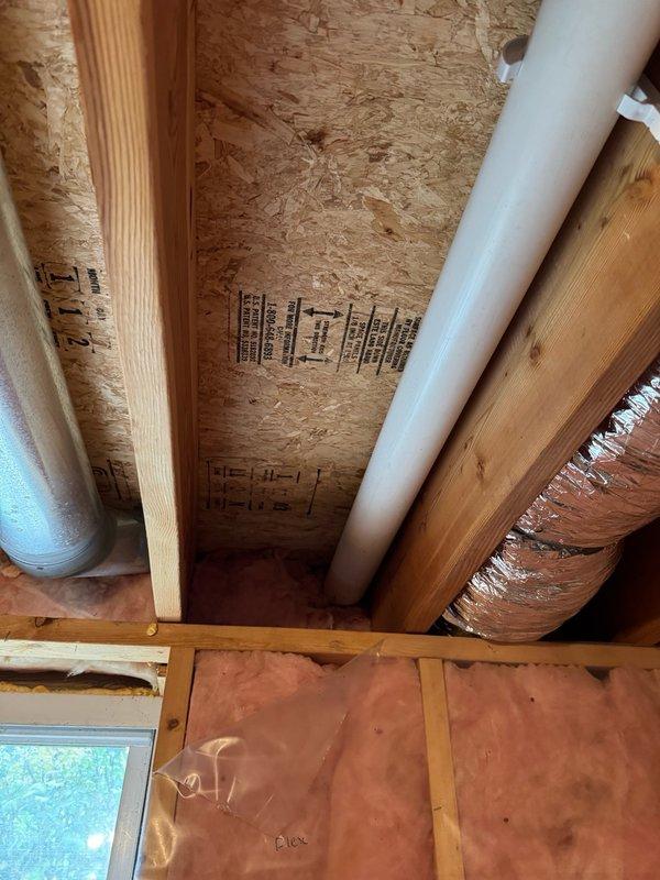 Responded to emergency water heater replacement due to active leak. Removed and disposed of failed 50-gallon natural gas power vent water heater. Installed new 50-gallon natural gas power vent unit in same location, ensuring proper venting and gas connections per manufacturer specifications. Replaced 50 linear feet of deteriorated 3-inch ABS drain piping with PVC to meet current code requirements. All work completed with necessary permit obtained and approved.