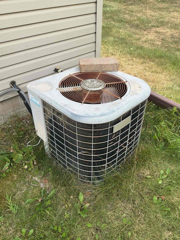 Completed comprehensive maintenance agreement service including both furnace and air conditioning system tune-ups. Performed thorough furnace inspection including heat exchanger examination, burner inspection, flame sensor cleaning, and condensate drain verification. Air filter was found clean and blower speeds were checked. Gas pressure was confirmed at proper levels and system startup achieved 50° temperature rise, indicating proper operation.

Proceeded to air conditioning system where electrical components were inspected and capacitor was found slightly weak but still functional. Condenser coils were rinsed and cleaned thoroughly. Evaporator drain was checked and confirmed clear. System startup achieved 18° temperature drop, confirming adequate cooling performance. Provided estimate for capacitor replacement and recommended consideration of full system replacement given age of equipment rather than continued repairs of individual components. All systems operational at completion of