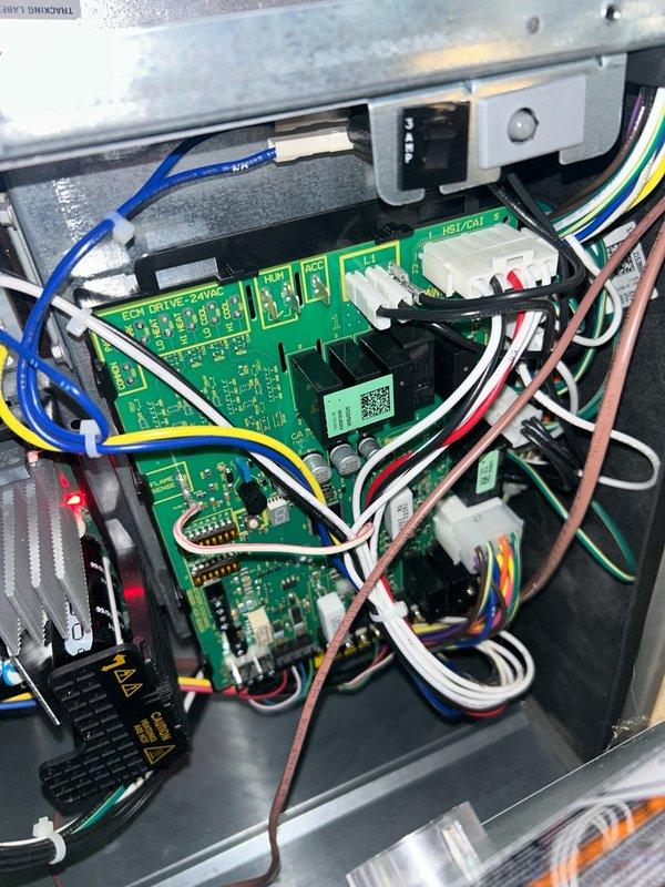 Completed comprehensive air conditioning maintenance inspection on Lennox HVAC system. Performed full system evaluation including thermostat operation verification, air filter assessment, blower assembly inspection, outdoor coil examination, electrical component testing, contactor and capacitor analysis, condensate drain check, refrigerant performance evaluation, and temperature split measurements. Inspected ECM control board and all electrical connections for proper operation. All system readings confirmed within manufacturer specifications with no mechanical defects or safety concerns identified. System operating at optimal performance levels. Recommended maintaining regular filter changes and keeping indoor and outdoor coils clean to ensure continued efficient operation and prevent future issues.