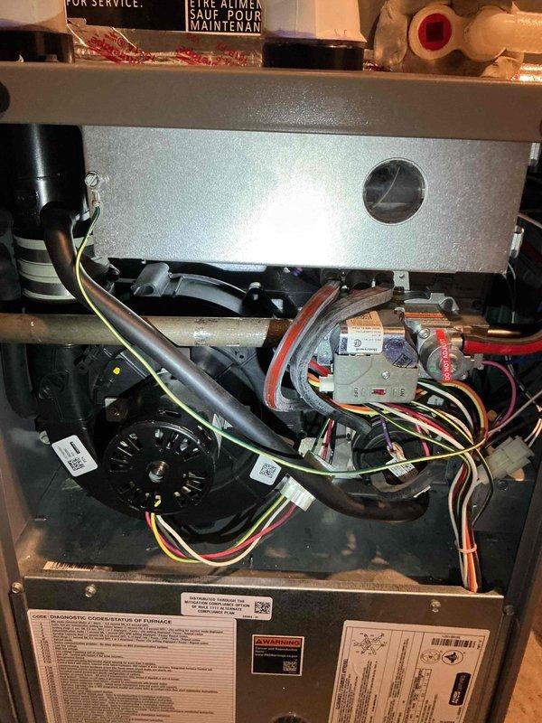 Completed scheduled maintenance inspection on 7-year-old Lennox furnace. Verified ignition and flame safety systems operating properly, removed and cleaned flame sensor, cleared all debris from flame box, inspected heat exchanger with no issues found, confirmed blower wheel clean and amp draws within specification, verified control board functioning correctly, and measured temperature rise within manufacturer specifications. All components found in good working condition with no service recommendations required at this time.