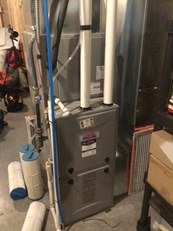 # HVAC Maintenance Summary

Completed comprehensive tune-up service on both air conditioning and furnace systems, with all equipment found operating within normal parameters. Replaced air filter with customer-supplied unit and performed standard preventive maintenance procedures on both the indoor furnace unit and outdoor condensing unit.

# Detailed Work Performed

## Indoor Equipment Service

Performed complete maintenance inspection on gas furnace system located in basement utility area. Conducted visual inspection of unit cabinet, heat exchanger, and all associated components. Verified proper operation of blower motor and checked electrical connections for security and signs of wear. Inspected PVC vent piping and condensate drainage system for proper installation and function.

Replaced existing air filter with customer-provided filter to ensure adequate airflow and system efficiency. Examined air filtration system components and confirmed proper seating of new filter media. Checke