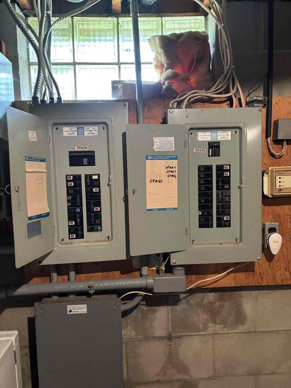 Performed annual heating and cooling maintenance inspection on residential HVAC system. Verified thermostat operation and confirmed proper 24V signal to all components. Inspected air filter and advised homeowner that correct filter size is 14x25x1 rather than the currently installed 16x25x1. During operational testing, discovered that while heating and cooling functions were engaging, the blower motor failed to operate. Conducted diagnostic testing and verified 24V power supply to blower motor was present and within normal parameters. Upon physical inspection of blower assembly, found blower wheel completely seized and unable to rotate. Diagnosed failed blower motor as root cause of system malfunction. Recommended complete blower motor replacement to restore full system functionality. Documented findings with photographs of thermostat display and electrical panel. Advised that annual preventative maintenance procedures will need to be rescheduled following completion of blower motor re