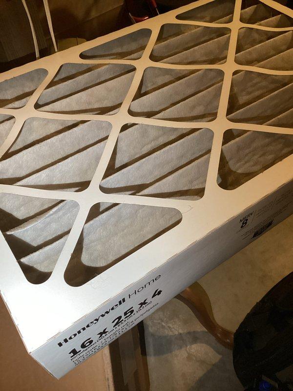 Completed comprehensive 8-12 AC and furnace tune-up on 4-year-old FRP system. Performed thorough thermostat diagnostics and system performance testing, confirming both heating and cooling components are operating within normal parameters with clean conditions throughout. Advised filter replacement at convenience, noting current Honeywell Home 16x25x4 pleated filter in place.