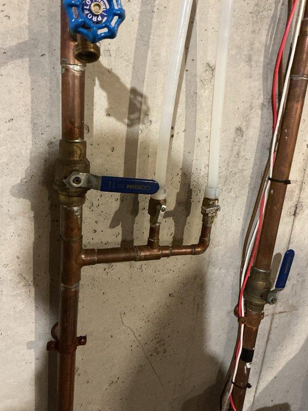 Responded to service call for non-functioning outdoor faucet with seized shut-off valve. Replaced two outdoor faucet shut-off valves with new units. Upon testing, discovered outdoor faucet still inoperable due to stuck stem assembly. Removed and freed the stem to restore operation, with homeowner electing to monitor performance rather than proceed with full faucet replacement at this time.