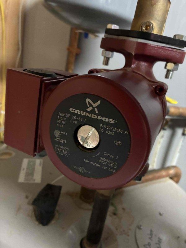 Responded to no cooling complaint on geothermal system. Found air filter collapsed against evaporator coil, causing restricted airflow and coil freezing. Replaced filter and diagnosed freezing issue as either faulty TXV or low refrigerant charge in R22 system. During inspection, identified failed in-floor heat pump circulator and leaking automatic air vent requiring attention. Due to age of equipment (20 years) and R22 refrigerant phase-out considerations, scheduled follow-up appointment to provide system replacement options.