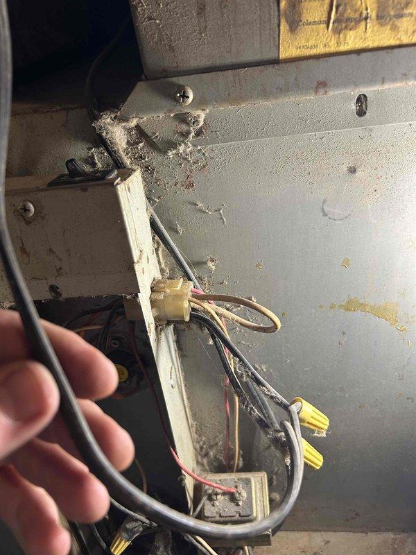 Responded to service call for main floor furnace with blower fan that would not shut off, resulting in gas service shutoff by utility company. Upon arrival, discovered that supply vents had been covered by new flooring installation during previous visit, causing improper airflow and continuous blower operation. Homeowner had since cut out flooring around vents to restore proper airflow. Inspected furnace system and electrical connections, verified all components were functioning correctly. Re-lit furnace pilot and tested full heating cycle. Confirmed unit now cycles on and off properly with no operational issues. Blower motor operates normally with proper start and stop sequences. Provided documentation of service inspection for utility company to authorize gas service restoration.