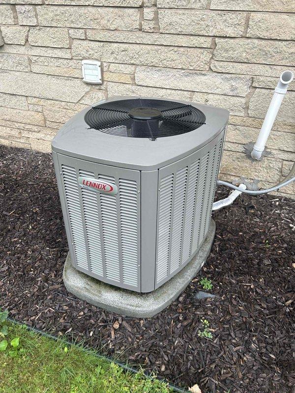 Completed comprehensive 8-12 point tune-up and maintenance on both air conditioning and furnace systems under preventative maintenance agreement. Both units are approximately 4 years old and operating within normal parameters. Performed standard inspection procedures, filter replacement program, system diagnostics, and all required maintenance tasks as documented on service forms for the Lennox outdoor condenser unit and indoor furnace system.