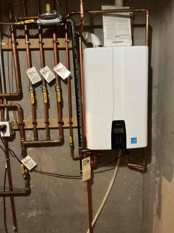 Performed maintenance service on tankless water heater system, completing a full descaling procedure to remove mineral buildup and restore optimal heating efficiency. Additionally, recaulked four sink fixtures throughout the property to prevent water leakage and ensure proper sealing around drain assemblies and countertop connections.