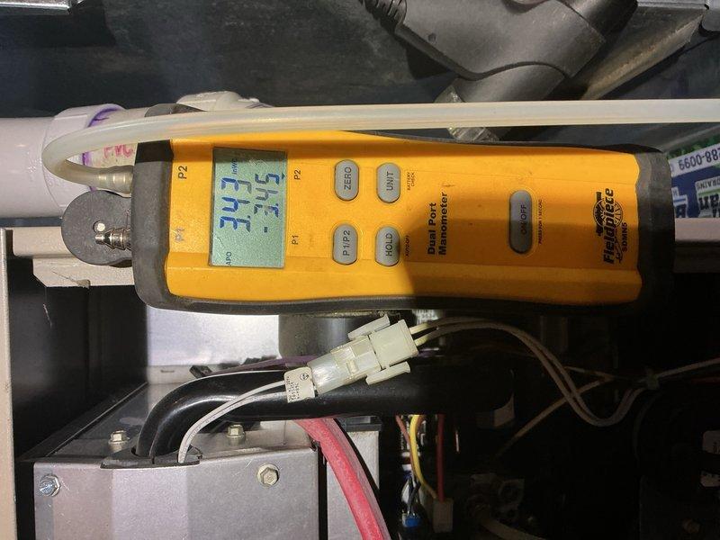 Completed scheduled heating maintenance on a 23-year-old Lennox 90% efficiency furnace. Performed comprehensive inspection of heat exchanger with satisfactory results. Cleaned burners, flame sensor, and flushed condensation trap and pump. Tested and verified capacitor within acceptable range, confirmed carbon monoxide levels safe, and verified gas pressure at proper specifications. Inspected air filter, blower motor, and blower wheel—all components operating properly. Conducted manometer readings and capacitor load testing as documented. System is winter-ready and operating efficiently, though age of unit requires continued routine maintenance to ensure reliability.