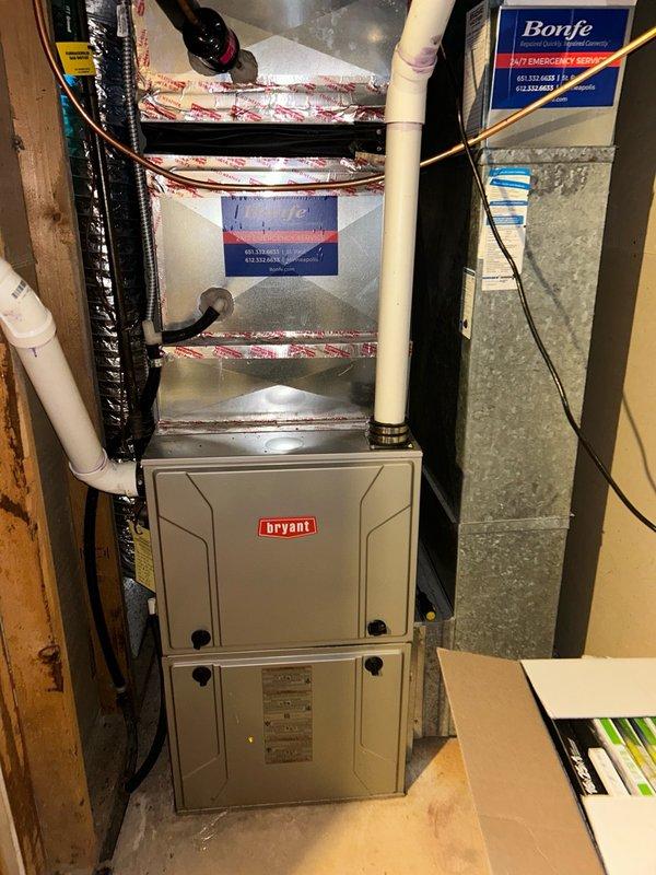 Responded to no cooling condition on 8-year-old residential air conditioning system. Upon inspection, diagnosed failed dual-run capacitor reading 0.0/4.4 mfd versus the required 45/5 mfd specification. Replaced defective capacitor with universal replacement unit. Verified refrigerant charge and system pressures, confirming proper levels with no leaks detected. Tested system operation and confirmed unit powered on successfully and delivering adequate cooling to occupied space.