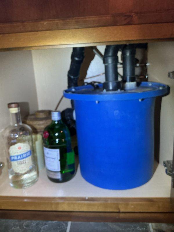 Completed biannual preventive maintenance plumbing inspection including draining and testing exterior faucets, water heater cleaning, sump pump inspection, and laundry hose evaluation. Inspected under-sink filtration system and noted aging equipment, though all other plumbing components found to be in good working condition. Provided estimate for replacement comfort height round toilet installation.