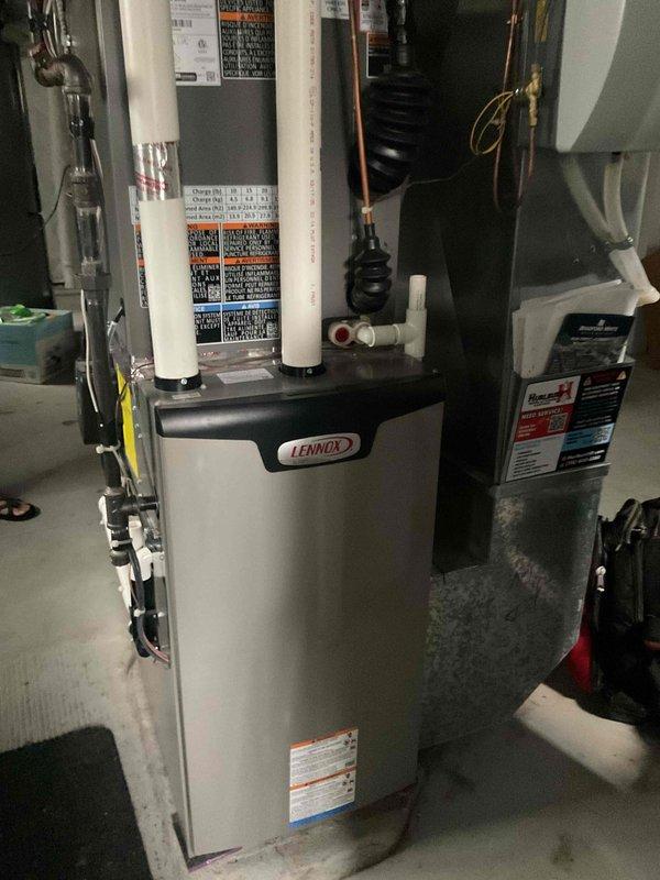 Responded to complaint of inadequate upstairs cooling and heating in a single-zone system. Found downstairs supply dampers partially closed and primary upstairs return vent obstructed by stored items. Fully opened all supply dampers and cleared blockage from upstairs return grille to restore proper airflow balance throughout the home.