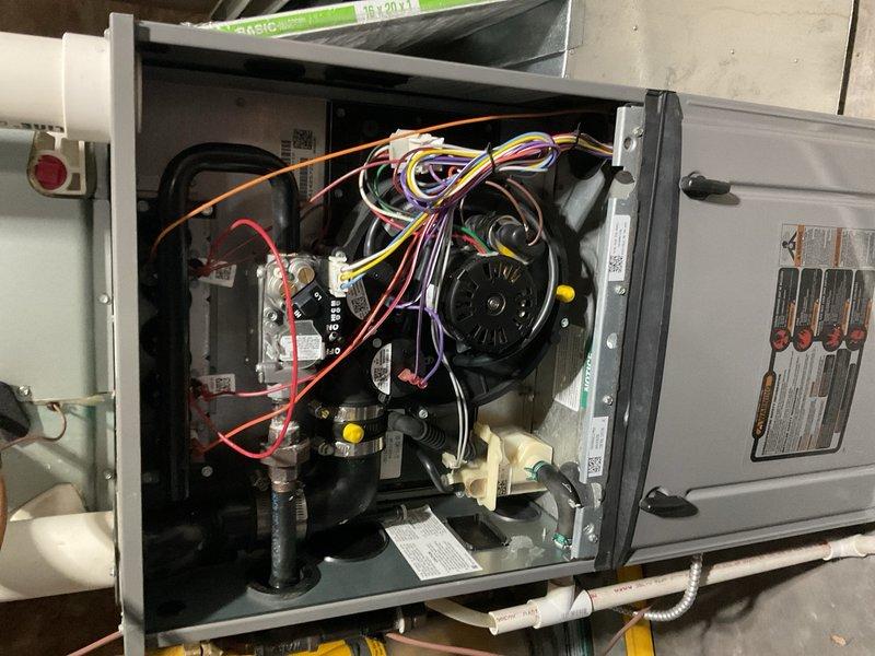 Completed annual maintenance on both 11-year-old furnace and air conditioning systems with no operational issues identified. Corrected AC unit leveling by installing two additional support pads beneath the condenser. Performed comprehensive FR Maintenance protocol on both systems including inspection of internal components, electrical connections, blower assembly, and condenser fan operation.