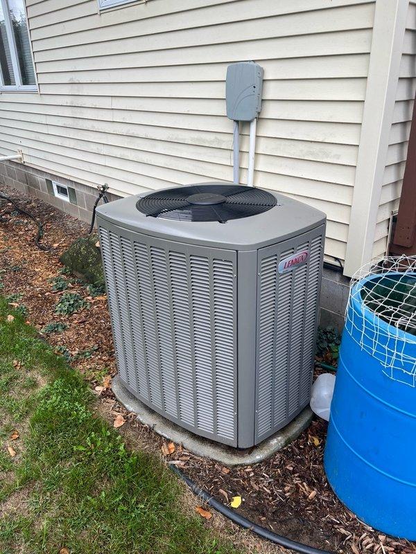 Responded to no cool call on 2022 Lennox system with non-communicating thermostat error displayed on S30 unit. Performed diagnostic testing including power reset at smart-hub and inspection of all low-voltage wiring connections, which tested satisfactory. Unable to clear persistent communication error code, confirming thermostat failure. Diagnosed defective S30 thermostat and recommended warranty replacement with upgraded S40 model, which was approved. Submitted parts order form for warranty thermostat replacement to restore system operation.