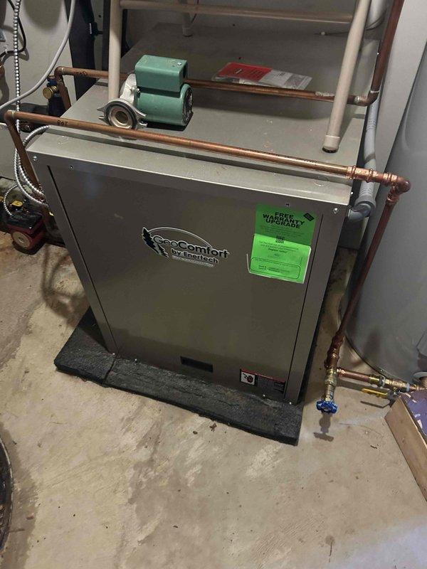 Completed scheduled Family Rewards Program heating maintenance tune-up on hydronic heating system with no reported issues. Performed comprehensive inspection of Comfort brand boiler, circulator pumps, manifold distribution system, zone controls, and GEO-STOR water heater per maintenance protocol. Documented need for future installation of three-way switch and 2x4 junction box at zone panel during fall heating season service—parts to be brought by technician as stock items for next scheduled visit.