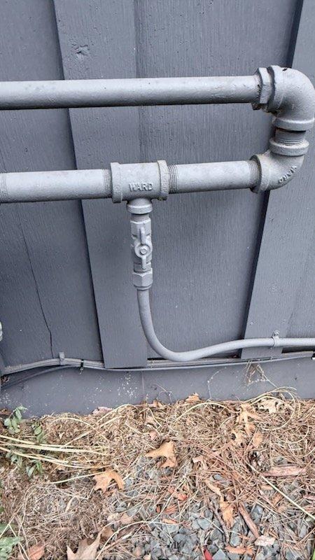 Responded to service call for pool heater failing to start with gas fault error. Upon arrival, performed diagnostic testing of gas supply system. Measured incoming gas pressure at gas valve during unit startup sequence, observing pressure drop from 7.5" WC to 0" WC, indicating insufficient gas supply to support ignition and operation.

Conducted visual inspection of gas line configuration and identified undersized half-inch gas line feeding the pool heater. Determined that recently installed pool heater is significantly larger capacity than previous unit, requiring increased gas flow that existing supply line cannot provide. Inadequate line sizing is causing pressure drop below minimum operating requirements when heater attempts to fire.

Advised property owner that gas line upgrade is necessary to accommodate new pool heater's BTU requirements. Confirmed gas utility company is scheduled to install properly sized gas line to unit location. Recommended callback for final connection of u