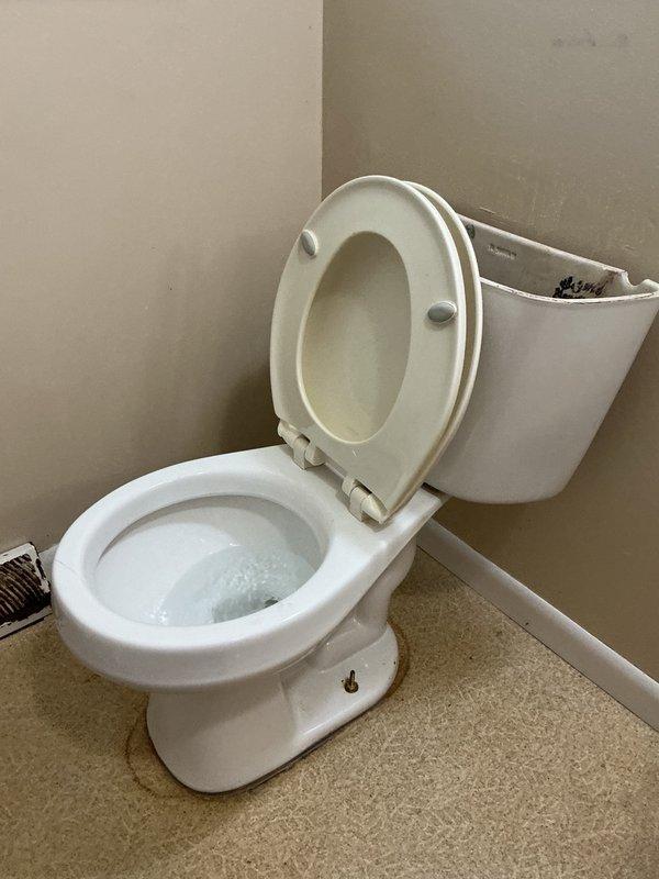 Responded to a severely backed-up toilet at a group home facility. Upon inspection, discovered a red substitute wax ring lodged in the 90-degree elbow of the drain stack, causing the complete blockage. Successfully retrieved the obstructing ring from the stack, cleared the drain line, and properly reset the toilet with appropriate sealing to restore full functionality.