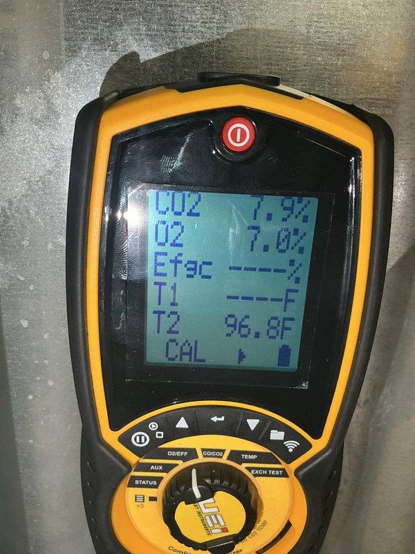 Completed comprehensive furnace tune-up on 12-year-old unit as part of maintenance agreement. Performed full system diagnostics including carbon monoxide testing, gas pressure verification, and component functionality checks. All readings confirmed within manufacturer specifications with safe CO levels in flue and proper gas pressure. 

During inspection, identified critical failure of inducer draft motor with visible crack at bottom housing causing condensation leakage into top cabinet. This defect poses significant risk of water damage to blower motor and control board if left unaddressed. Documented condition with diagnostic meter readings and photographic evidence showing extent of deterioration and moisture intrusion. Provided repair estimate for inducer draft motor replacement to prevent further system damage.