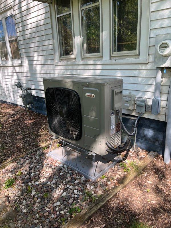 Completed comprehensive tune-up on one-year-old furnace and AC system with no customer concerns reported. Performed full maintenance procedures per checklist, noting air filter was due for replacement which customer will handle independently. Tested both heating and cooling modes from thermostat, running each system for 15 minutes with successful operation—achieved 55° temperature rise with gas furnace and heat pump, and 18° temperature drop in cooling mode. All equipment operating within normal parameters with no issues identified.