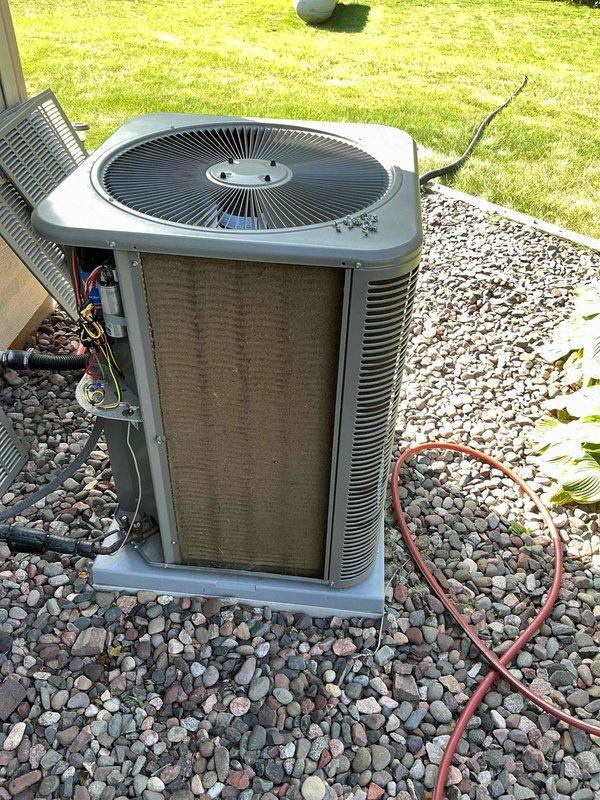 Responded to no cooling and no heating complaint on system installed two years ago. Diagnosed failed contactor on outdoor condensing unit which was causing electrical issues that tripped the furnace fuse. Replaced defective contactor, restored power to system, and verified proper operation of both cooling and heating functions.