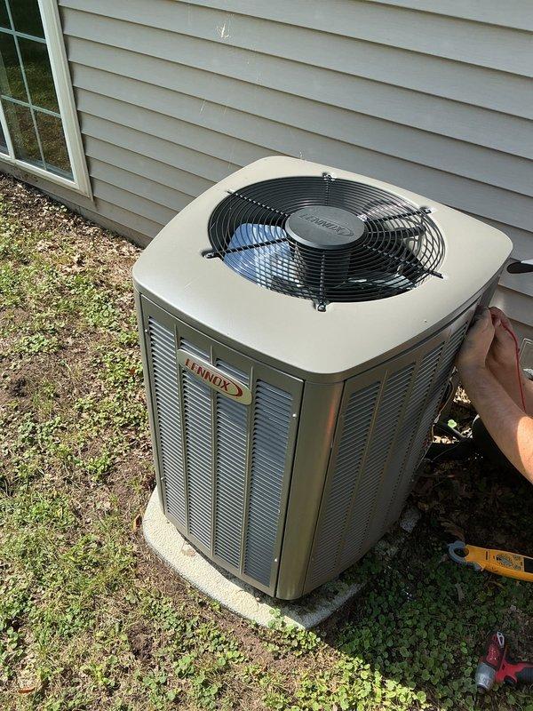 Responded to service call for Lennox outdoor condensing unit experiencing operational issues. Diagnosed faulty control board and ordered replacement part under manufacturer warranty. Upon arrival of warranty component, replaced defective control board and restored system to proper operation. Conducted operational testing to verify all functions working correctly. Unit now operating as designed with no further issues detected.