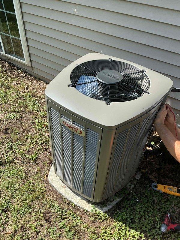 Responded to service call for Lennox outdoor condensing unit experiencing operational issues. Diagnosed faulty control board and ordered replacement part under manufacturer warranty. Upon arrival of warranty component, replaced defective control board and restored system to proper operation. Conducted operational testing to verify all functions working correctly. Unit now operating as designed with no further issues detected.