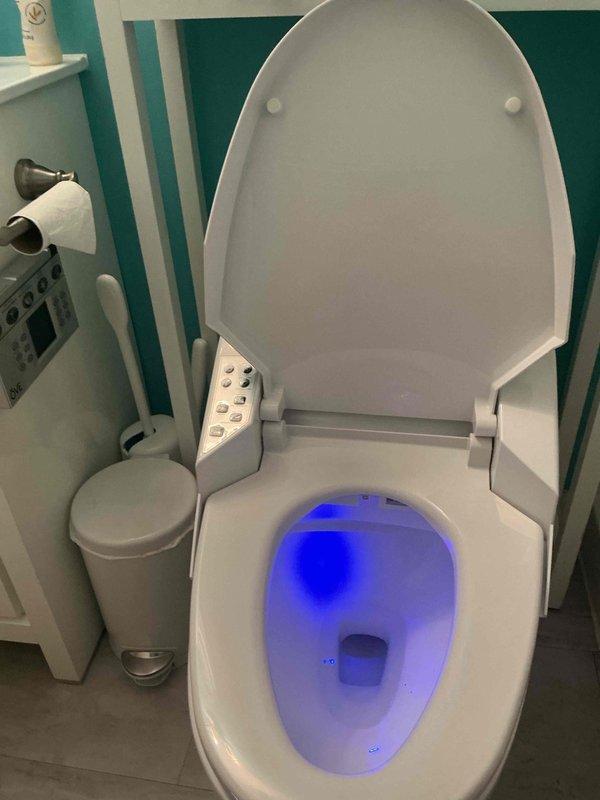 Responded to service call for Ove brand smart toilet producing constant loud motor noise regardless of power state. Diagnosed malfunctioning electronic control board in bidet seat assembly as source of noise, which ceased only when water supply was shut off. Provided customer with technical assessment and prepared estimate for replacement and installation of new electronic control board components.