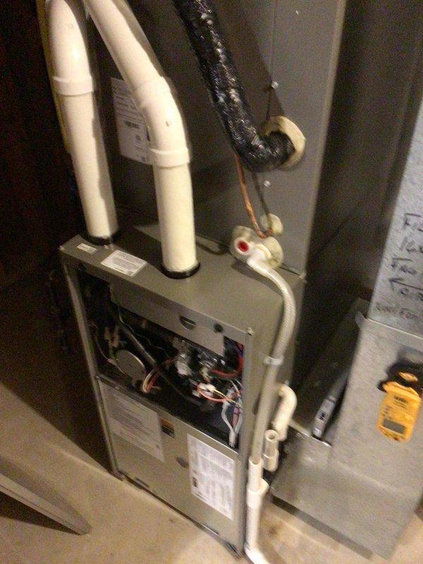 Completed scheduled furnace tune-up on 3-year-old residential heating unit. Performed comprehensive maintenance including flame sensor cleaning, electrical testing and verification of all system parameters within manufacturer specifications. Confirmed proper unit operation, verified air filter condition, and recorded temperature readings. All components functioning normally with no issues identified.