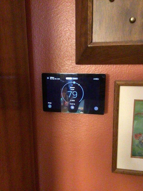 Replaced existing S30 thermostat with new S40 model under parts warranty. Completed full installation, programming, and system setup. Verified proper operation of HVAC system and thermostat functionality upon completion.