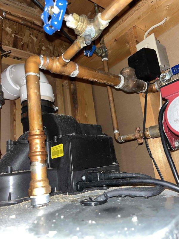 Responded to gas leak call following recent pool heater installation by third-party contractor. Upon inspection, discovered gas union connection improperly secured with electrical tape instead of proper mechanical connection. Removed electrical tape, properly tightened gas union fitting to manufacturer specifications, and performed comprehensive gas leak detection test on all connections. Verified system integrity with no leaks detected and restored safe operation of gas supply line.