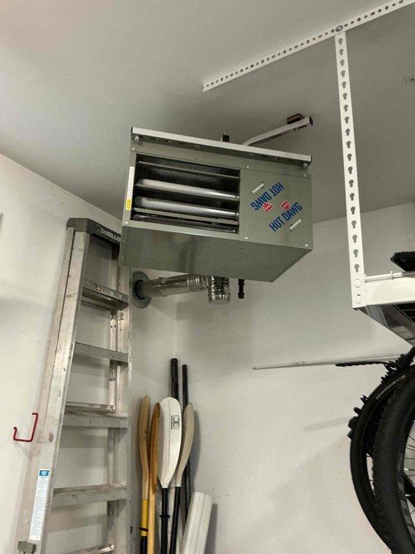 Completed comprehensive preventative maintenance agreement heating inspection on residential HVAC system including 6-year-old Daikin furnace, garage-mounted unit heater, humidifier, and HRV system. Performed thorough evaluation of furnace operation confirming all components functioning within manufacturer specifications: ignition system and flame safety controls operating properly, gas valve responding correctly, burner assembly clean and firing efficiently, draft inducer motor performing adequately, blower wheel free of debris, electrical amp draws within acceptable ranges, heat exchanger intact with no signs of cracking or deterioration, combustion analysis readings optimal, and temperature rise measured at 46 degrees falling within acceptable parameters. Inspected garage heater unit verifying all mechanical and safety components operational with no deficiencies noted. All systems tested and confirmed to be operating safely and efficiently with no repair recommendations required at t