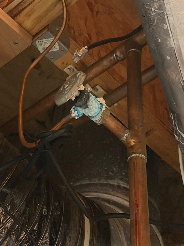 Responded to a water leak service call and successfully addressed multiple plumbing issues. Replaced a leaking valve supplying the humidifier system and repaired a leaking union connection between the reverse osmosis system and refrigerator water line under the kitchen sink. All repairs were completed, connections tested for proper operation, and leaks eliminated.