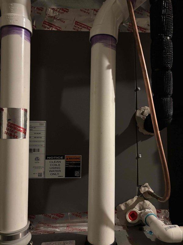 Completed comprehensive maintenance inspection on 3-year-old furnace and air conditioning system. Inspected and verified proper operation of furnace components including air filter, temperature split, burners, flame sensor, igniter, blower motor, capacitor, condensate drain, and heat exchanger with all components functioning within normal parameters. Performed AC maintenance including inspection of thermostat, temperature split, outdoor condenser unit, evaporator and condenser coils, motors, capacitors, compressor, and condensate drain system. Verified 410A refrigerant charge and pressures at 61-degree ambient temperature. Measured electrical performance including voltage and amperage readings on system components. Both heating and cooling systems operating normally with no deficiencies noted at time of service.
